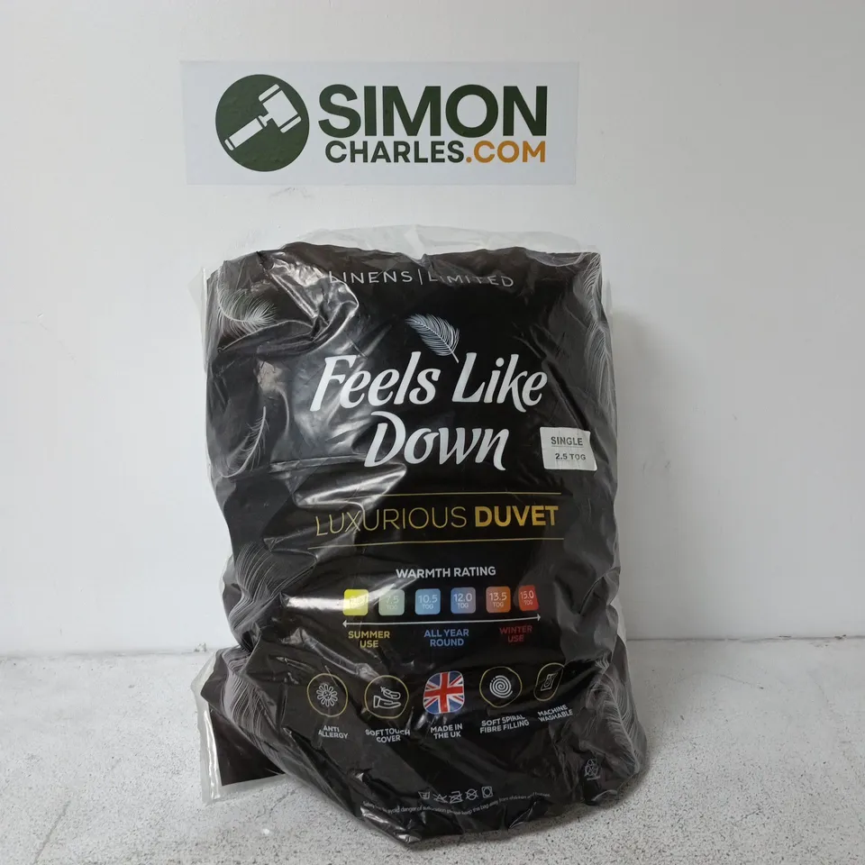 FEELS LIKE DOWN SINGLE DUVET 2.5 TOG