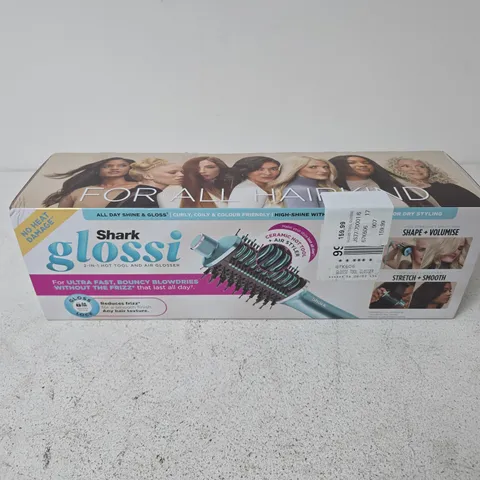 BOXED SHARK GLOSSI HT302UKTL 2-IN-1 HOT BRUSH AND AIR GLOSSER - JUNIPER