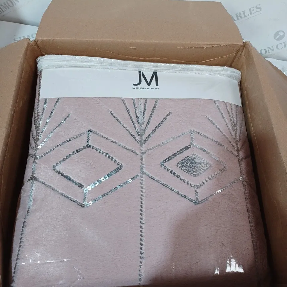 JM EMBELLISHED PINK FUR THOW 
