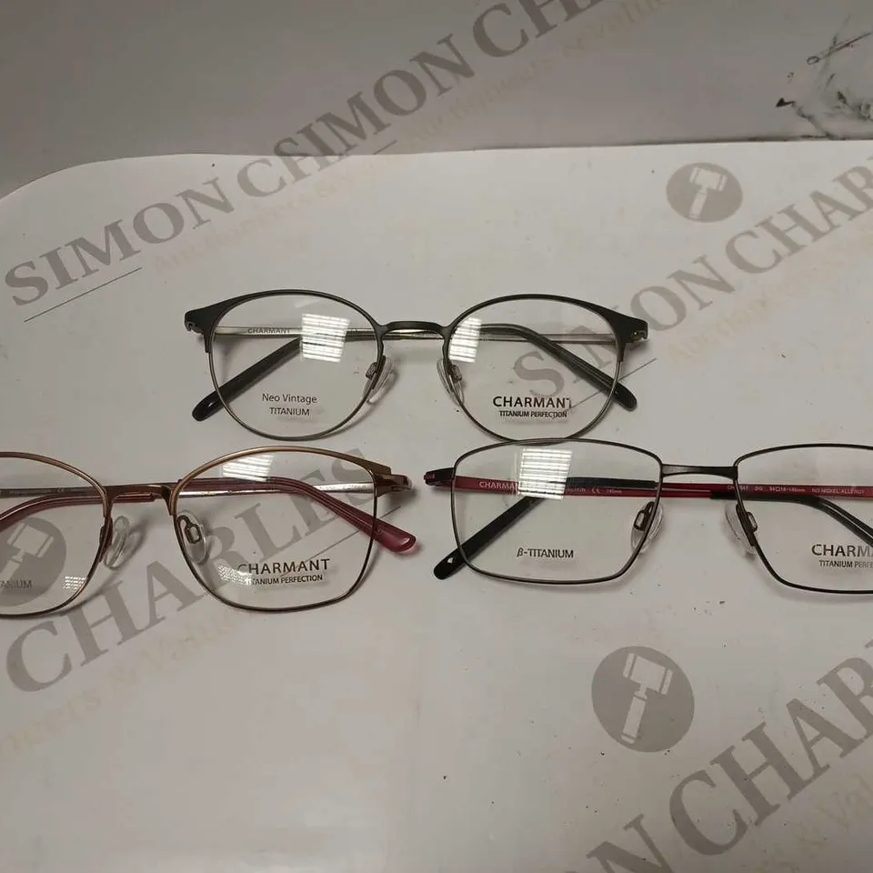LOT 3 ASSORTED CHARMANT GLASSES TO INCLUDE CH11465U, CH29809, CH11447