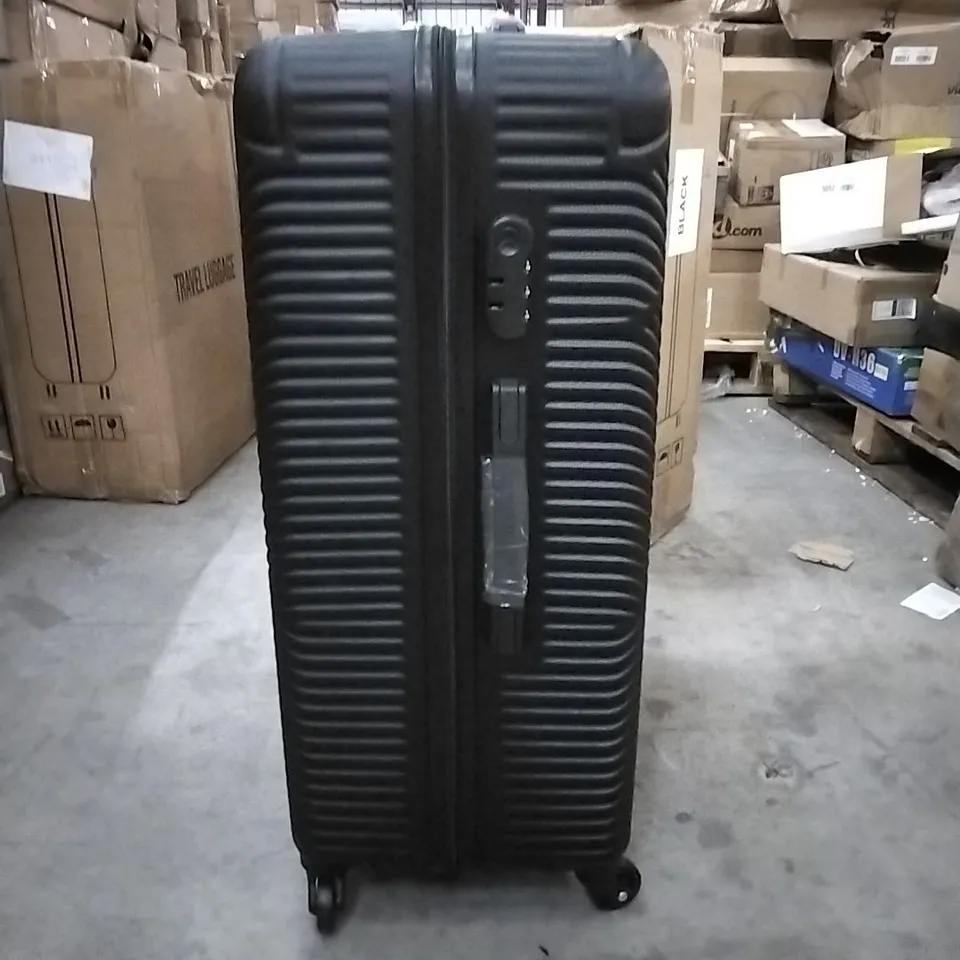 BOXED NEO BLACK HARD SHELL LUGGAGE SUITCASE