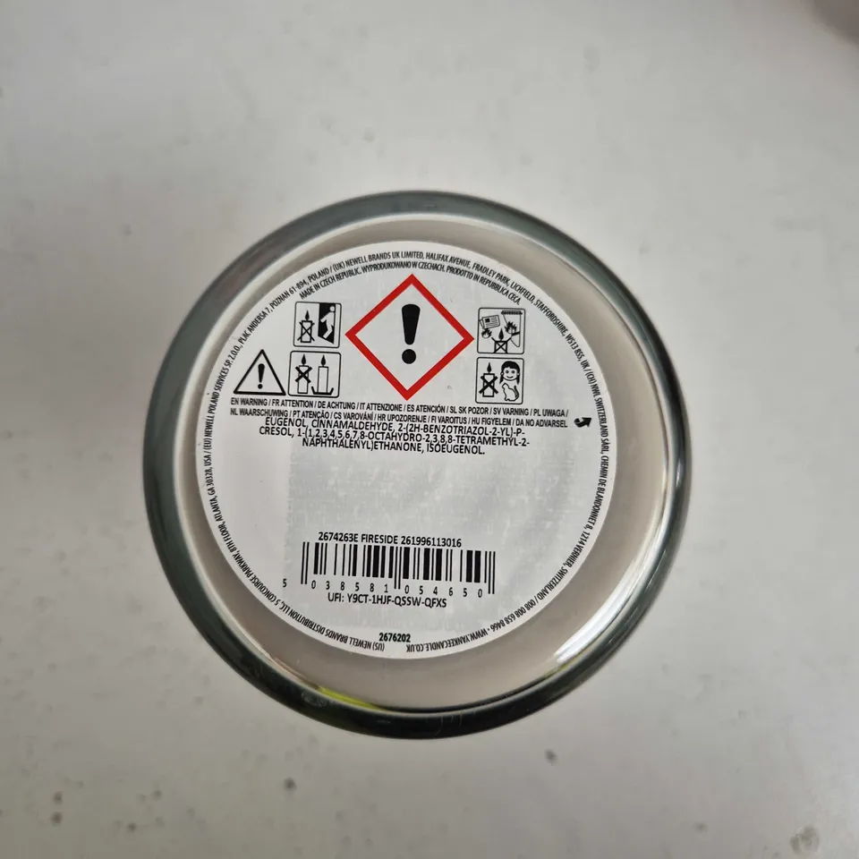 WOODWICK FIRESIDE CANDLE – 610 G, GLASS JAR, WOOD WICK