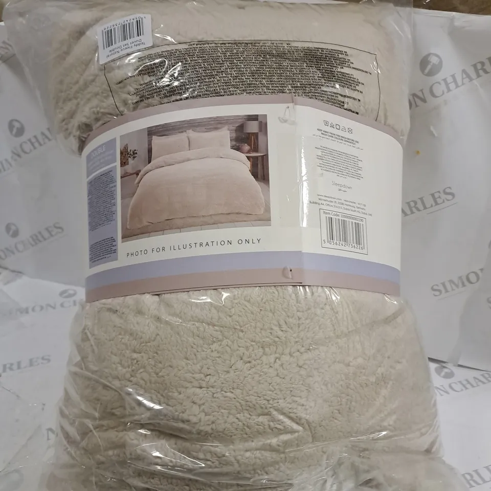 COSY COLLECTION FLUFFY TEDDY DUVET SET