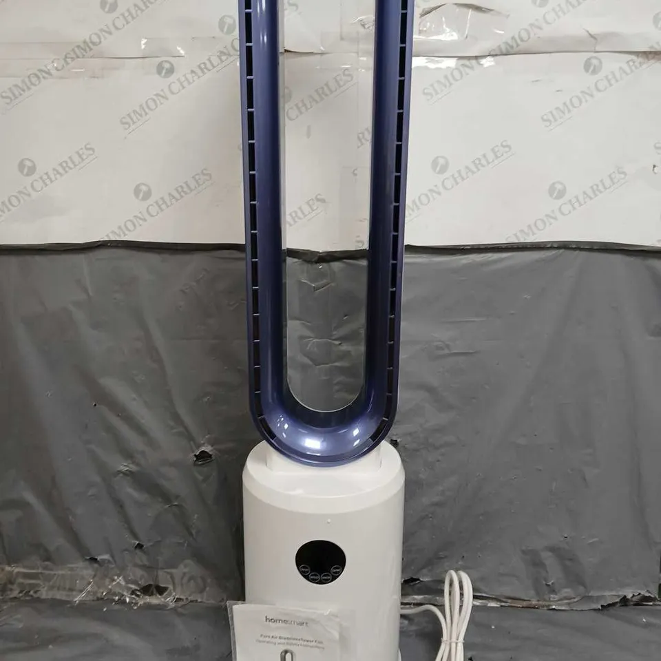 BOXED HOMESMART PURE AIR BLADELESS TOWER FAN IN WHITE/BLUE