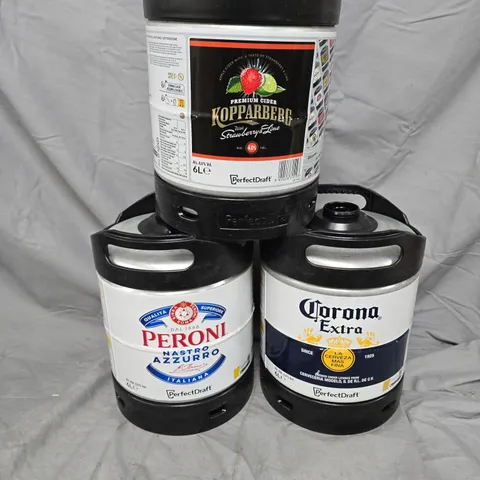 3X PERFECT DRAFT KEGS