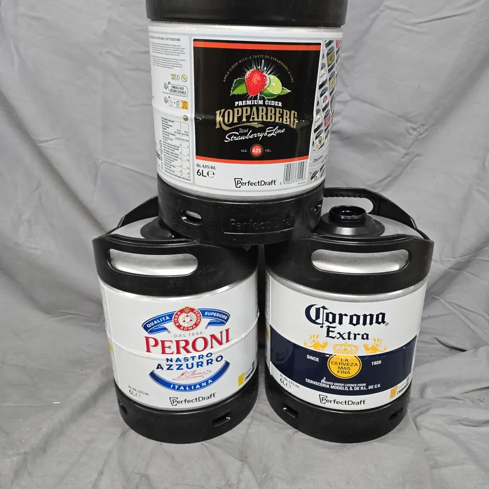 3X PERFECT DRAFT KEGS