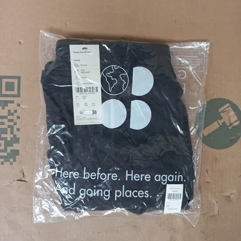 BAGGED SWEATY BETTY TEMPO RUN SHORTS IN BLACK SIZE LARGE