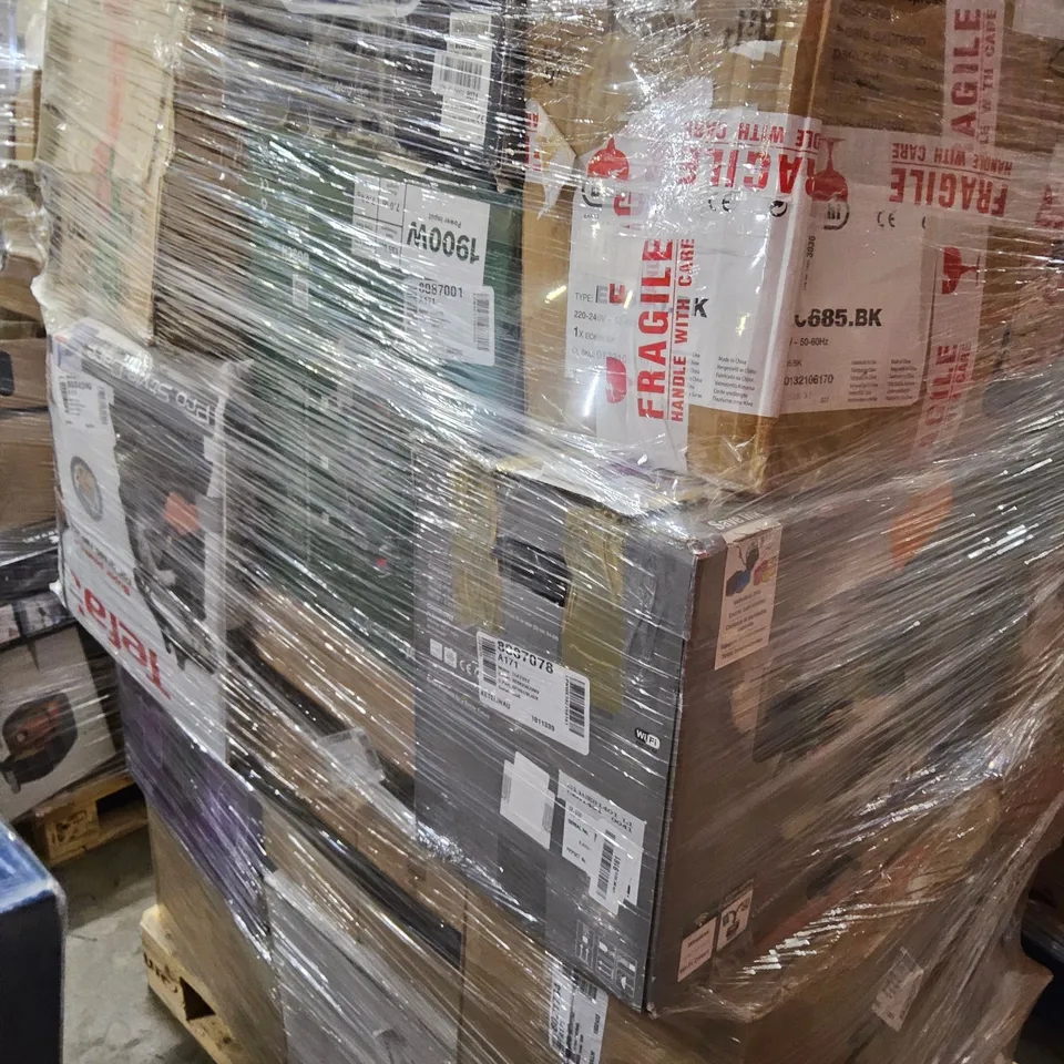PALLET OF APPROXIMATELY 23 UNPROCESSED RAW RETURN HOUSEHOLD AND ELECTRICAL GOODS TO INCLUDE;