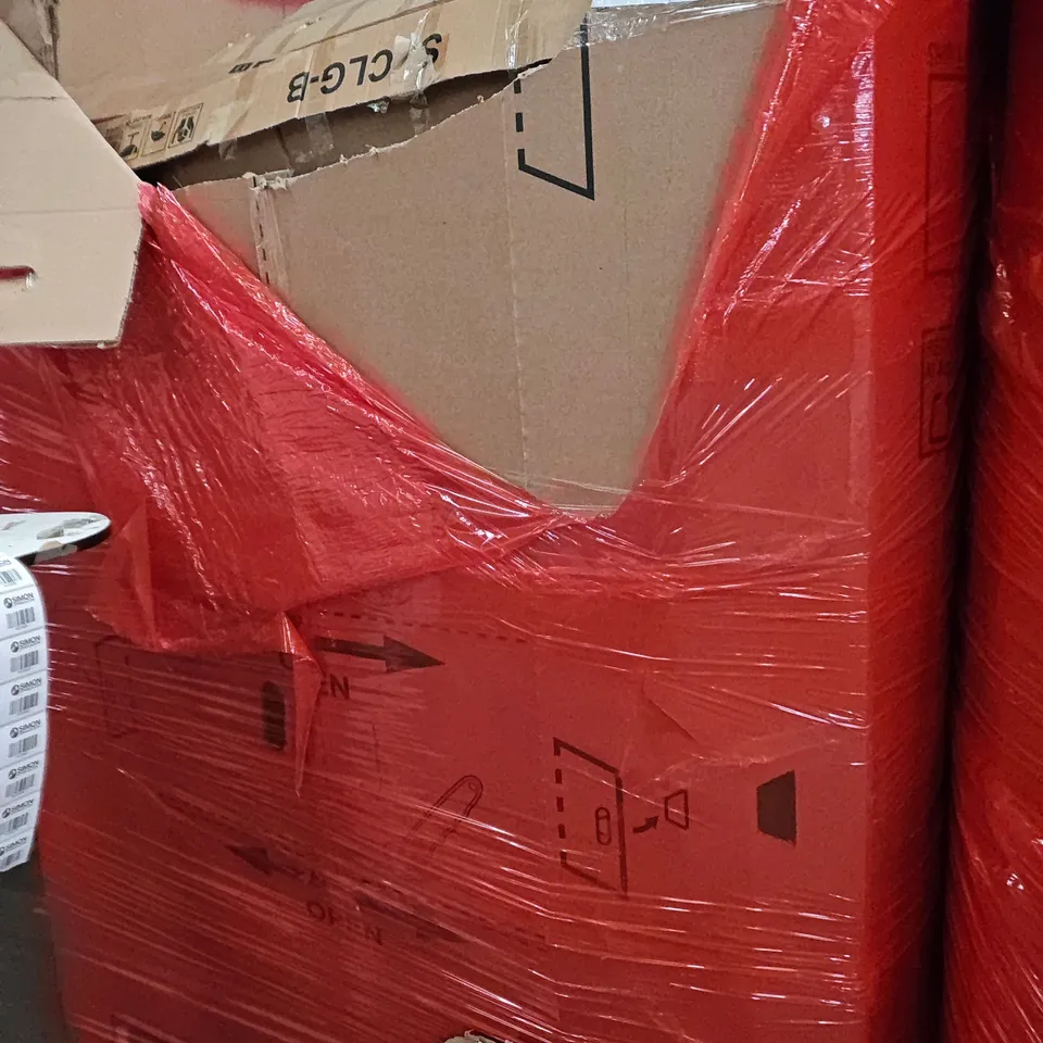 PALLET OF ASSORTED HOUSEHOLD GOODS AND PRODUCTS TO INCLUDE;FULL LENGTH MIRROR, RETRACTABLE SAFETY GATE,PHOTO FRAME