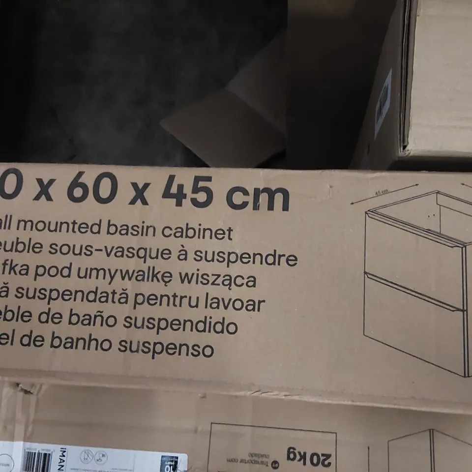 BOXED WALL MOUNTED BASIN CABINET 60X60X45CM