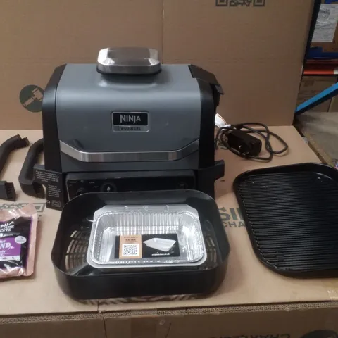 BOXED NINJA OG701UK WOODFIRE ELECTRIC BBQ GRILL & SMOKER 