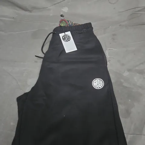 PRETTY GREEN BLACK LOUNGE JOGGERS – SIZE L