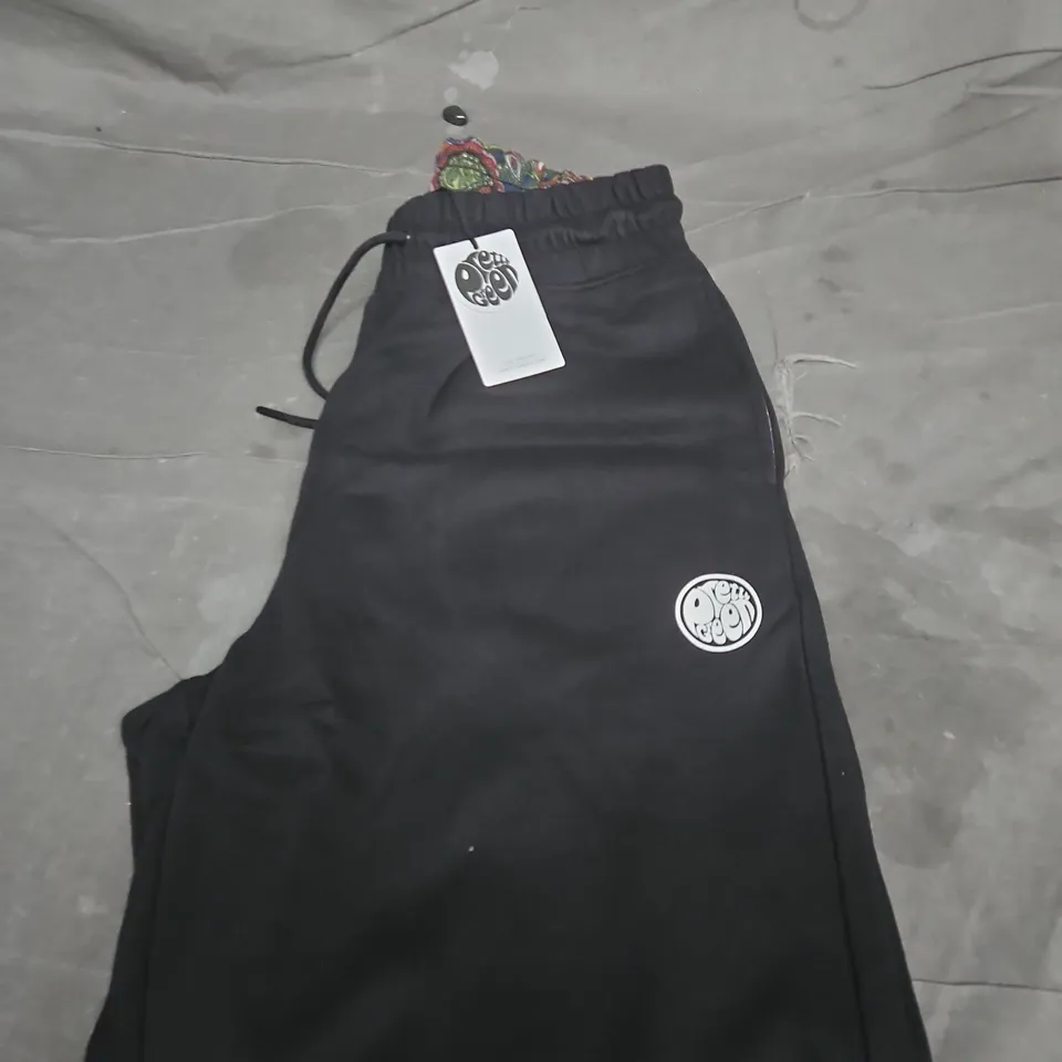 PRETTY GREEN BLACK LOUNGE JOGGERS – SIZE L