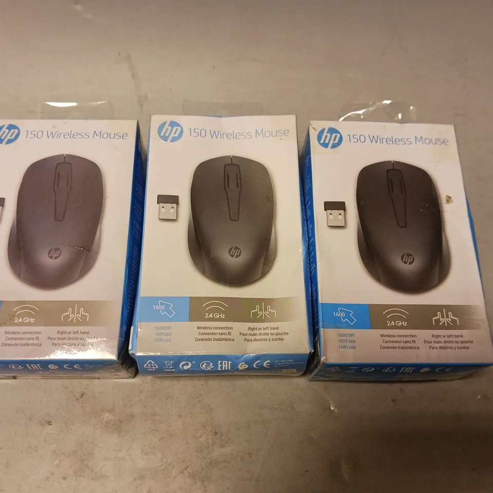 LOT OF 3 HP 150 WIRELESS NOUSE