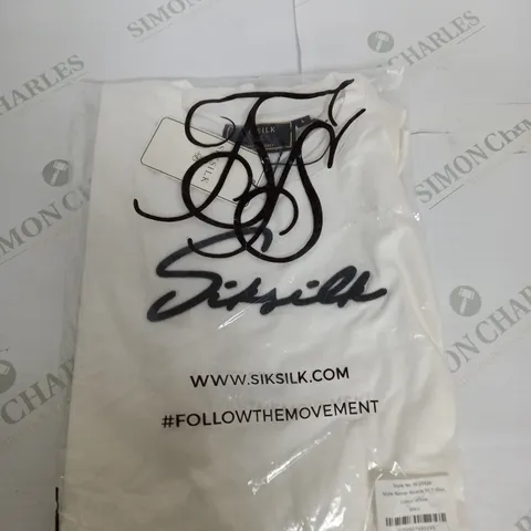 BAGGED SIKSILK MUSCLE FIT T-SHIRT SIZE L