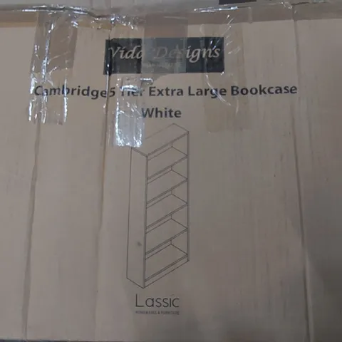 BOXED 60cm W STANDARD BOOKCASE - WHITE (1 BOX)