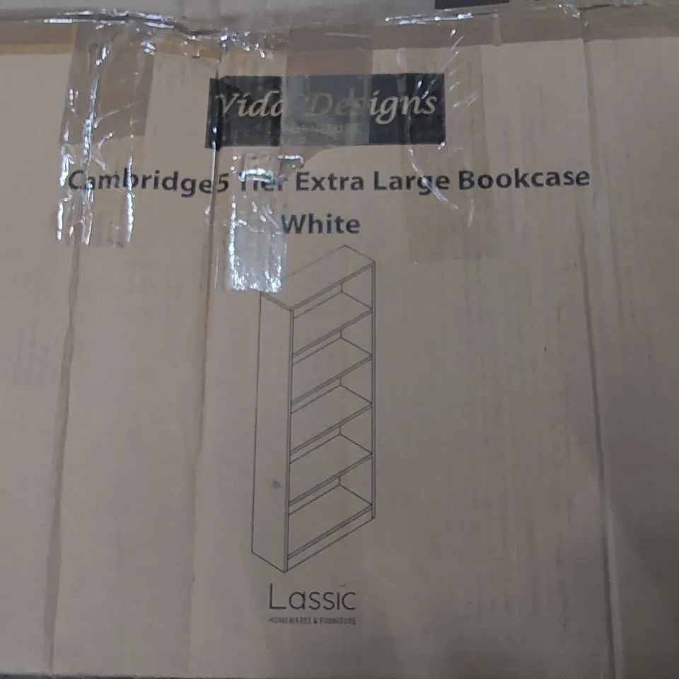 BOXED 60cm W STANDARD BOOKCASE - WHITE (1 BOX)
