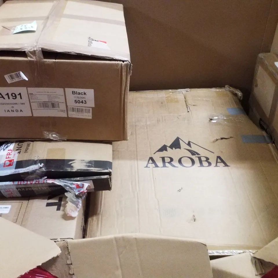 PALLET CONTAINING ASSORTED PRODUCTS INCLUDING COOKER HOOD, HOLLYWOOD MIRROR, VIBRATION PLATE EXERCISE MACHINE & PRESSURE WASHER