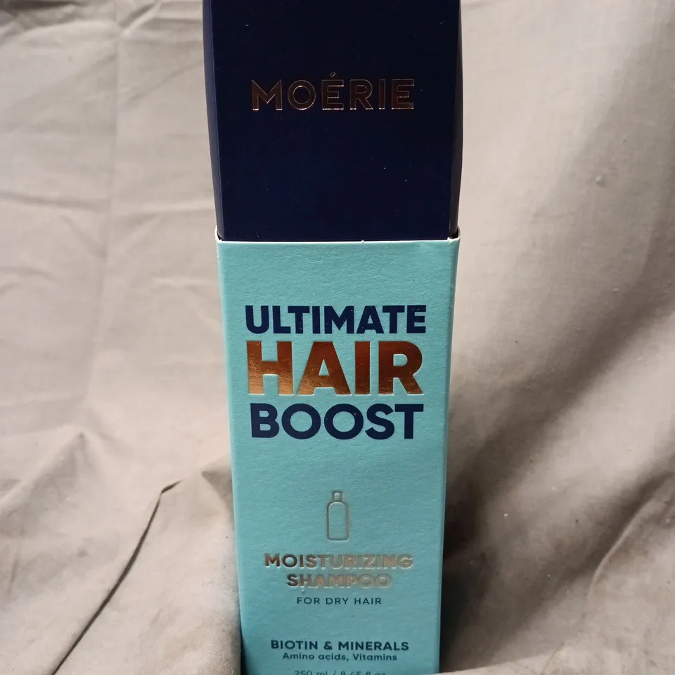 BOXED AND SEALED MOERIE ULTIMATE HAIR BOOST MOISTURIZING SHAMPOO (250ML)