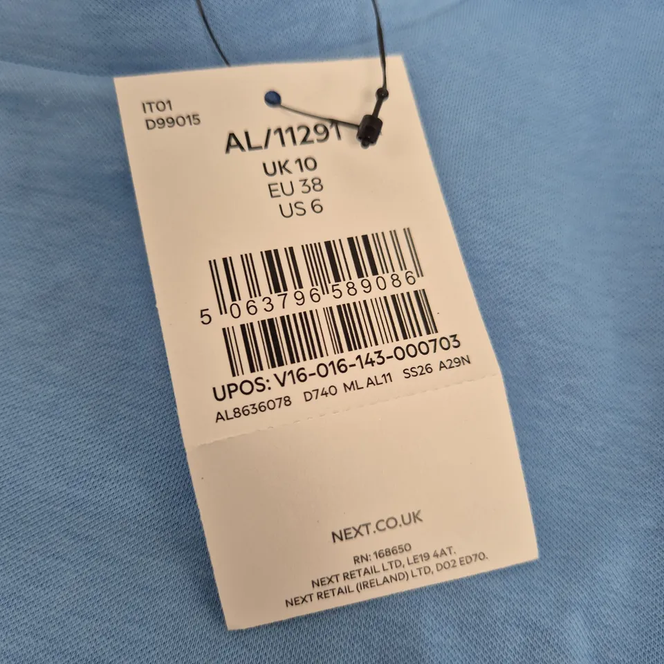 Next Light Blue T-Shirt, UK 10 (EU 38, US 6)