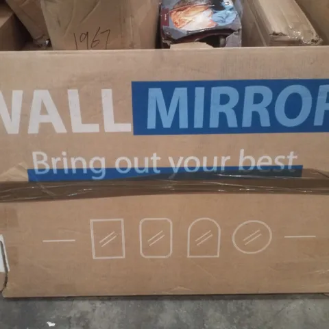 BOXED WALL MIRROR - BLACK