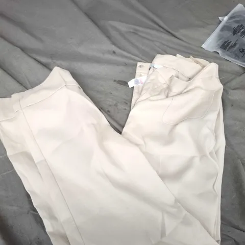 MICHELLE KEEGAN BEIGE TROUSERS – UK 12