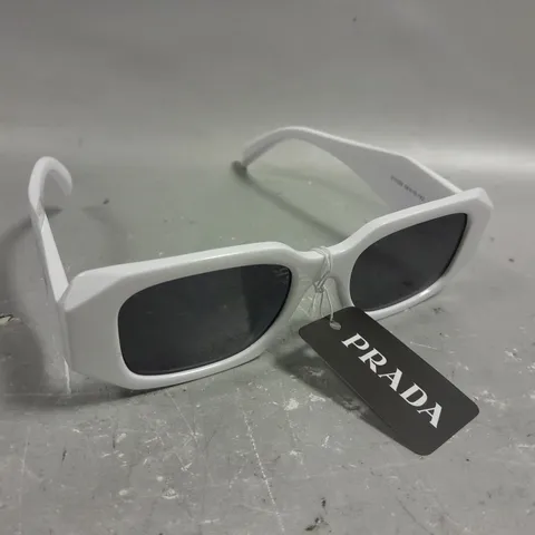 PRADA 211024 WHITE FRAMED LOGO SUNGLASSES