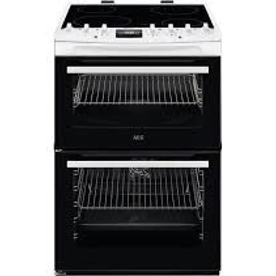 AEG 6000 SERIES 60CM ELECTRIC COOKER IN WHITE