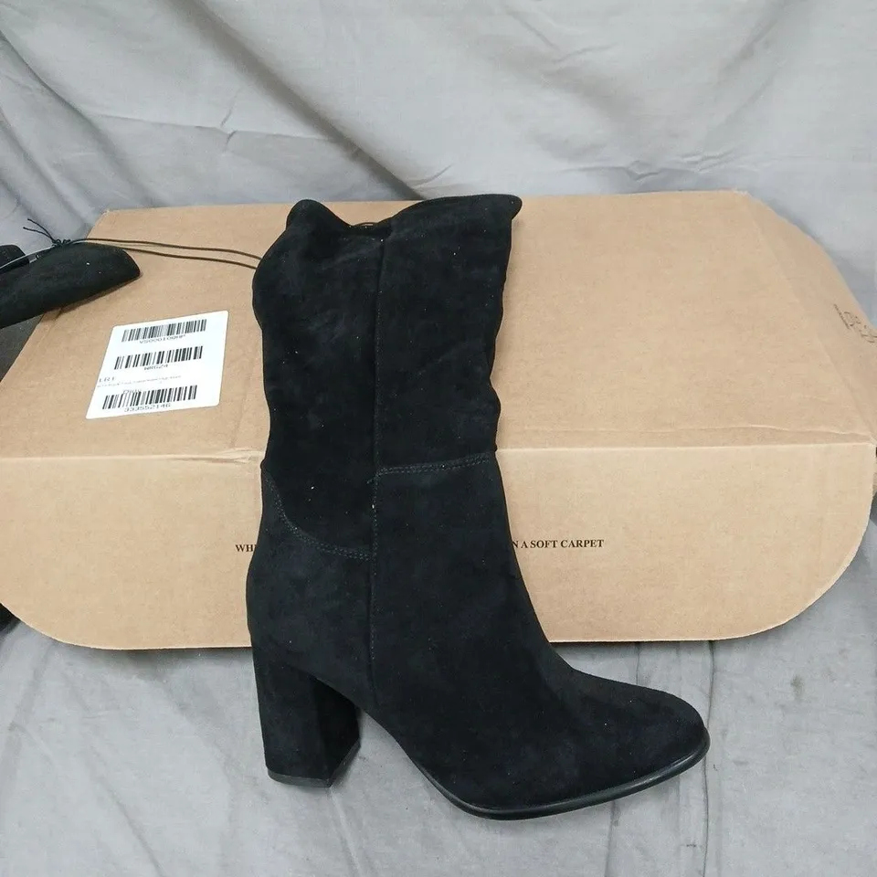 NEW LOOK WOMEN'S BLACK SUEDE ANKLE BOOT – UK4 WIDE FIT