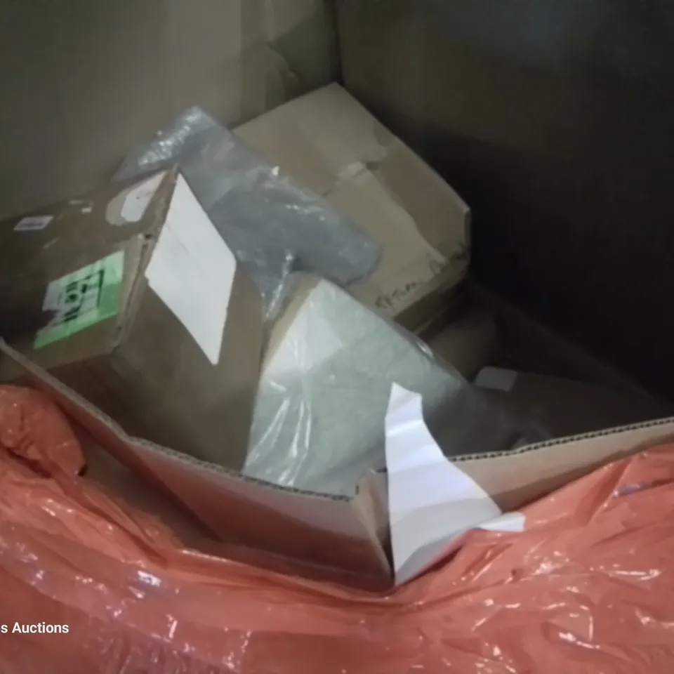 PALLET OF ASSORTED ITEMS TO INCLUDE, BOXED LIFE SUITCASE, PARASOL, CARAMBA AUTO 5.0 WET & DRY VACUUM CLEANER, MICROFIBRE CLOTHS,