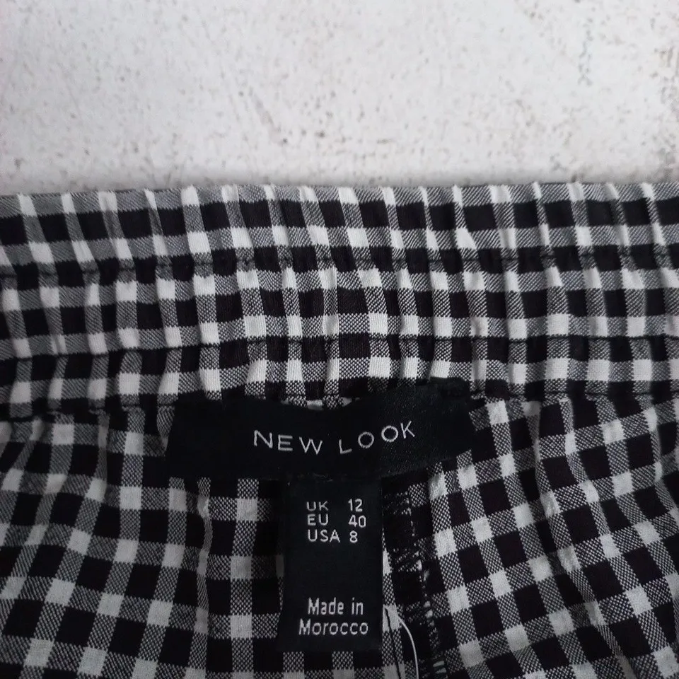 NEW LOOK WOMEN’S GINGHAM TROUSERS – UK 12 (EU 40) – MADE IN MOROCCO