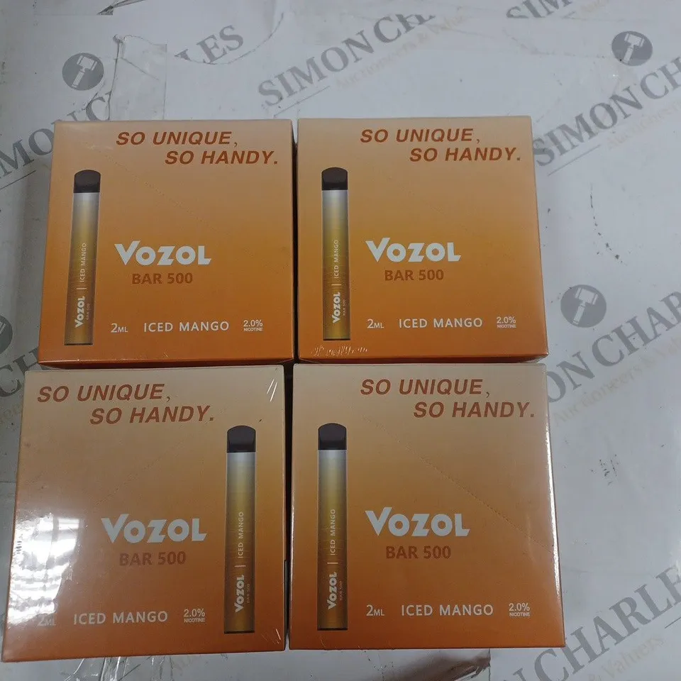 BOX OF 40 VOZOL BAR 500 2% ICED MANGO E-CIGARETTES
