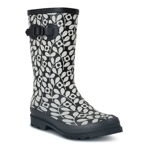 BRAND NEW REGATTA ORLA KIELY QUARTER WELLIES IN JASMINE FLOWER BLACK - UK 7
