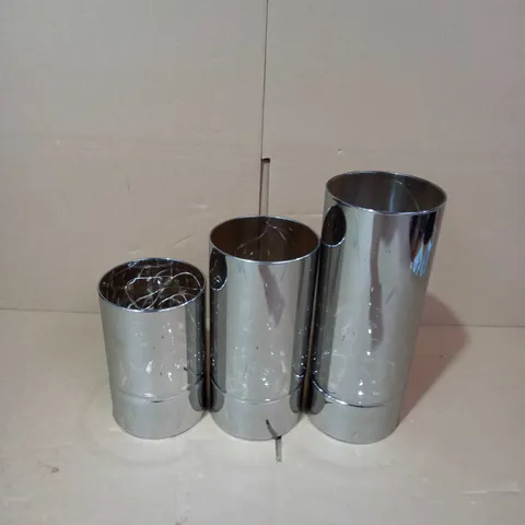 BUNDLE BERRY SET OF WIRE LIGHT GLASS CYLINDER LANTERNS 
