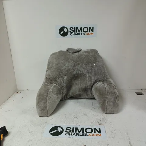 GREY FAUX FUR BACK SUPPORT PILLOW
