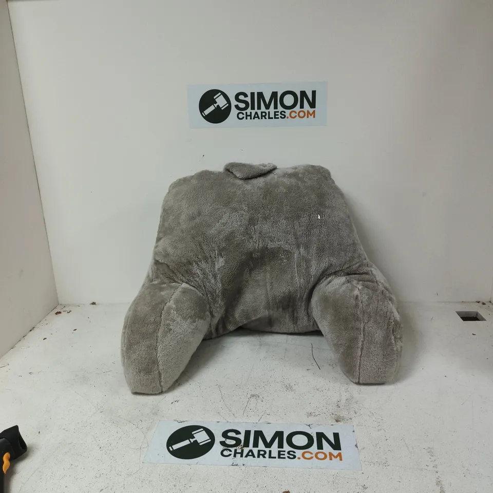 GREY FAUX FUR BACK SUPPORT PILLOW