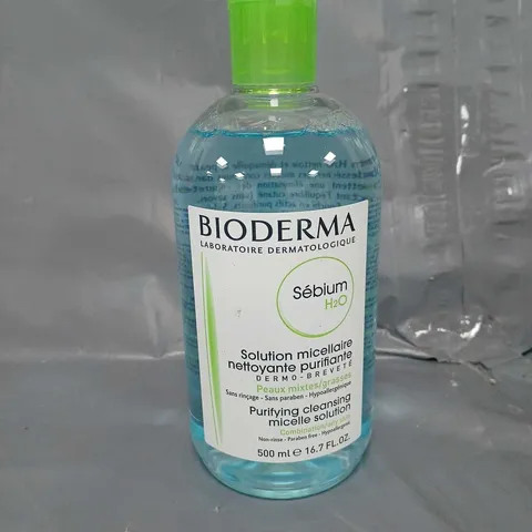 BOX OF 12 BIODERMA SEBIUM H20 PURIFYING CLEANSING MICELLE SOLUTION 500ML - COLLECTION ONLY