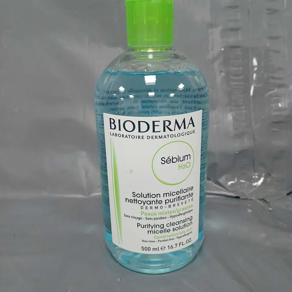 BOX OF 12 BIODERMA SEBIUM H20 PURIFYING CLEANSING MICELLE SOLUTION 500ML - COLLECTION ONLY