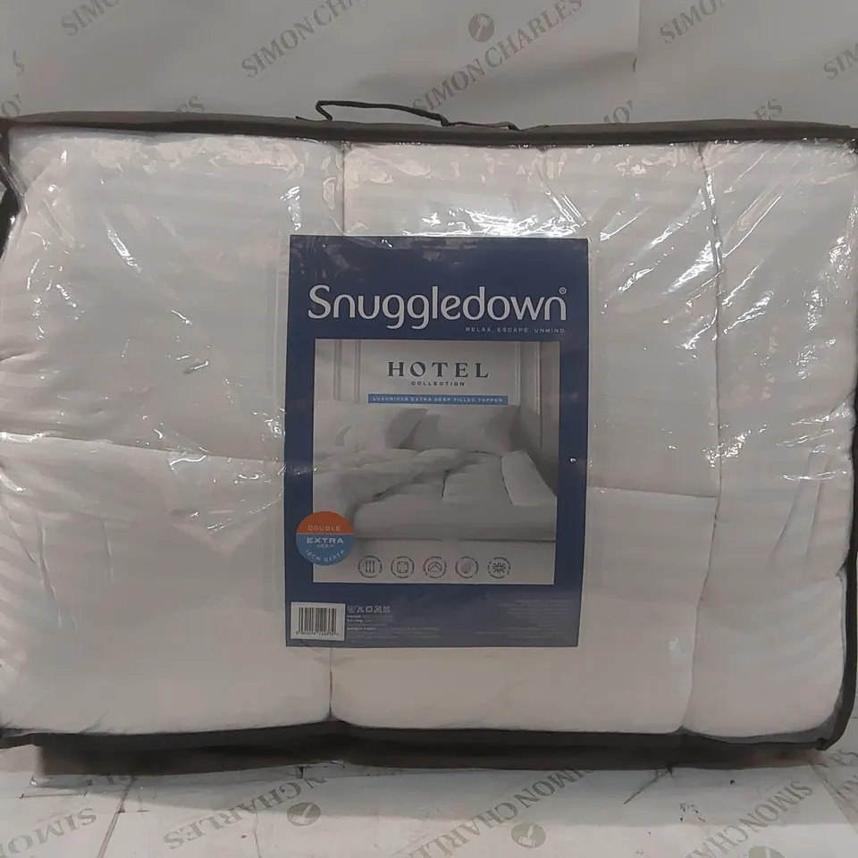 BAGGED SNUGGLEDOWN EXTRA DEEP LUXURIOUS MATTRESS TOPPER - DOUBLE