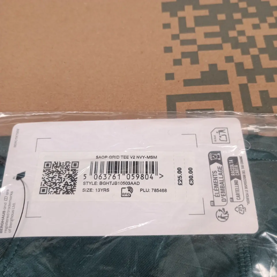 BERGHAUS SAOP GRID TEE V2 TAGGED BAGGED KIDS 13 YEARS