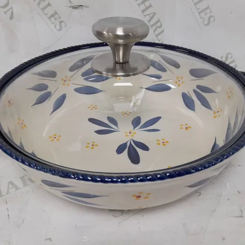 BOXED TEMPTATIONS CERAMIC DISH W. GLASS LID