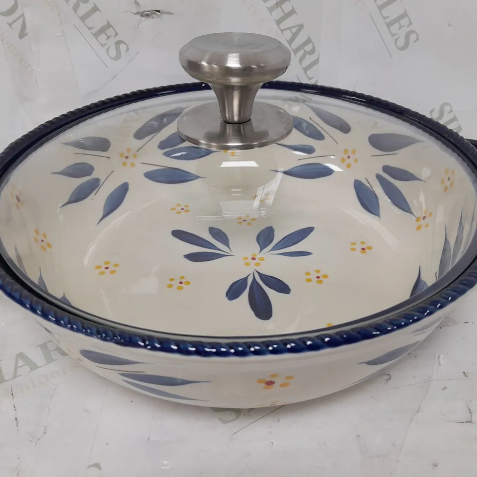 BOXED TEMPTATIONS CERAMIC DISH W. GLASS LID