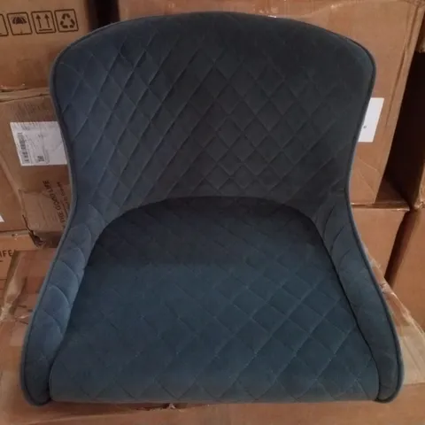 BOXED SET OF 2 GREY FABRIC DINING CHAIRS