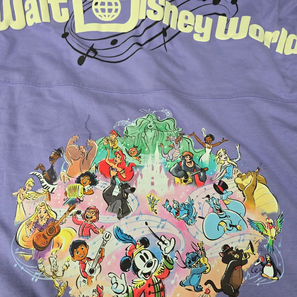 DISNEY 100 LONG SLEEVE SWEATSHIRT IN LILAC SIZE UK XXL
