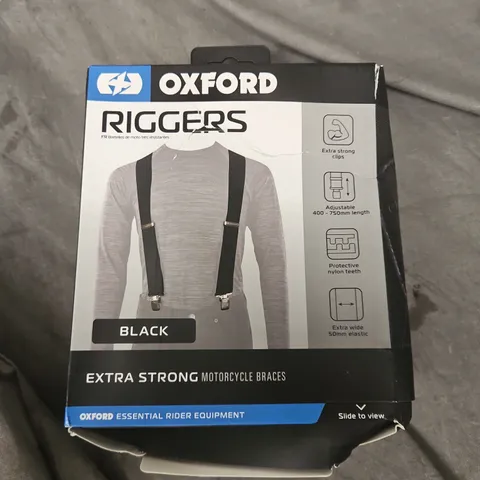 BOXED OXFORD RIGGERS EXTRA STRONG MOTORCYCLE BRACES 