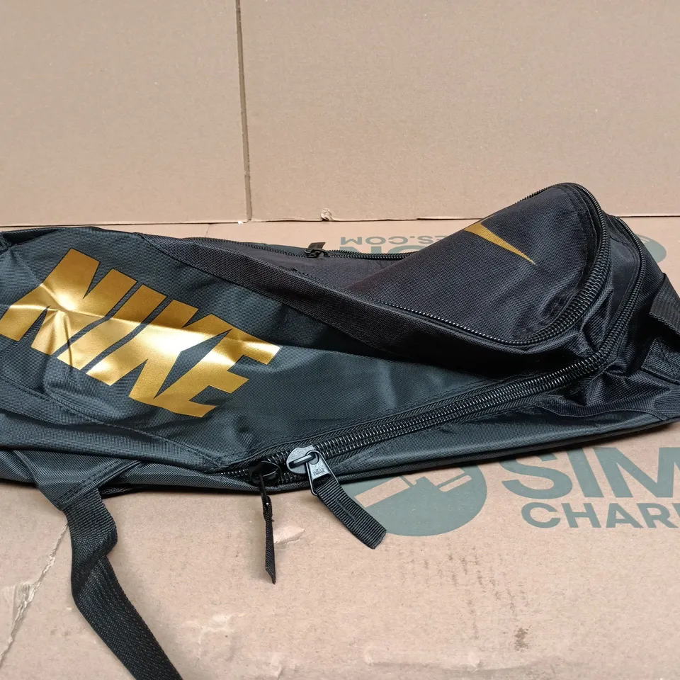 NIKE BLACK WITH GOLD LOGO BACK PACK