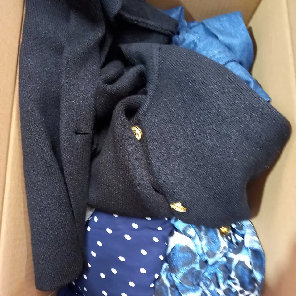 LOT OF APPROXIMATELY 10 ASSORTED CLOTHING ITEMS IN VARIOUS SIZES TO INCLUDE FRANK USHER, WOMEN WITH CONTROL, SEASALT CORNWALL ETC