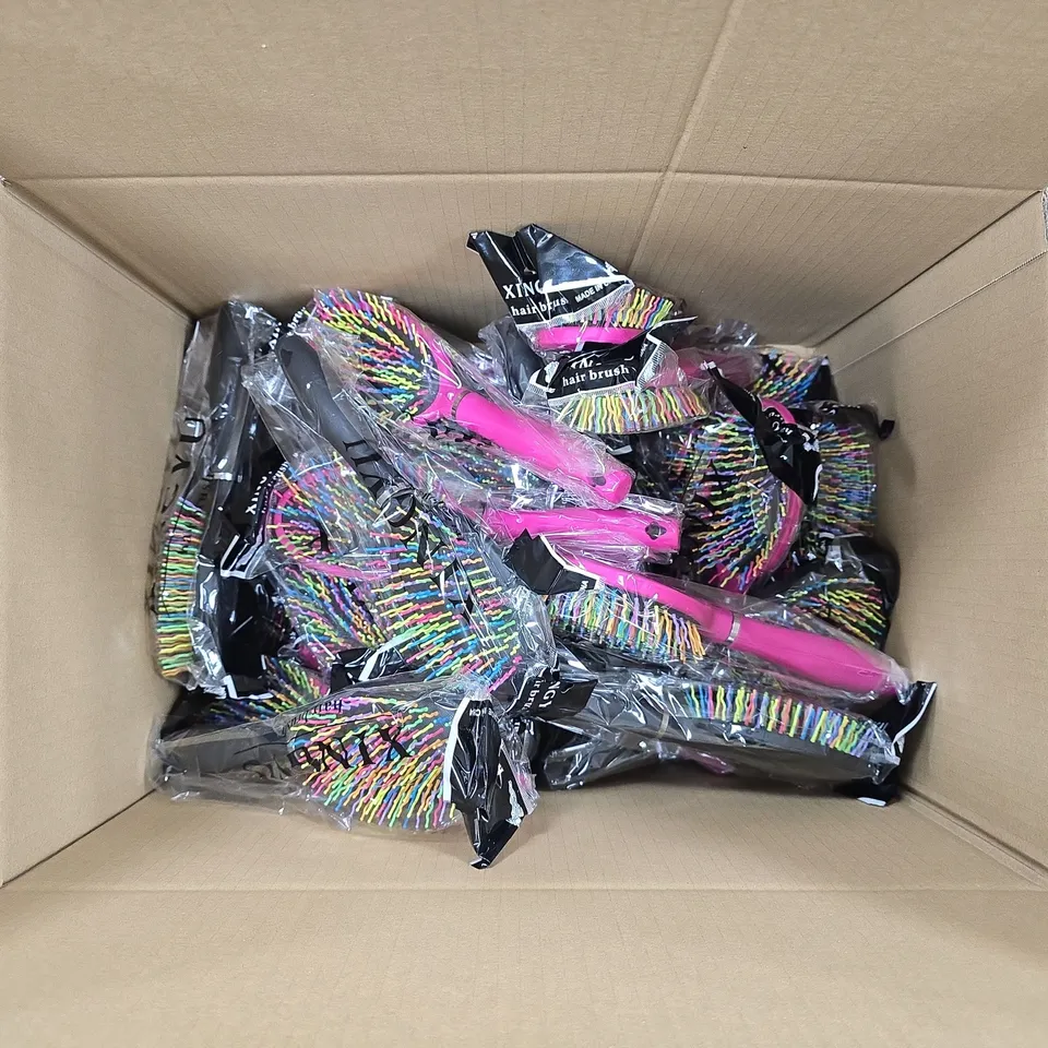 BOX OF APPROXIMATELY 25 ASSORTED HAIRBRUSHES
