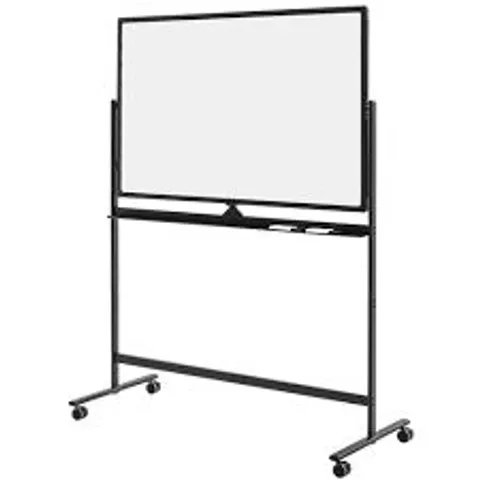 BOXED COSTWAY BLACK REVERSIBLE WHITE BOARD WITH ADJUSTABLE HEIGHT