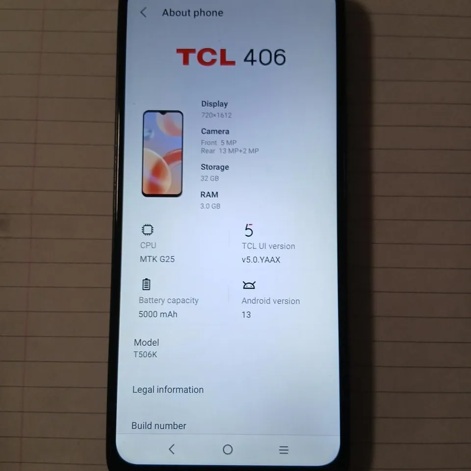 TCL 406 SMARTPHONE – BLACK 